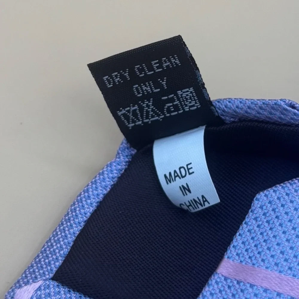 Tattersall London Mens Silk Tie Light Blue Pink Diagonal Stripe Hand Made‎ 3.25